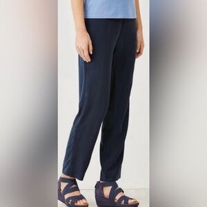 J. Jill Love Linen Pull On Linen Pants Blue Size Large